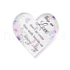 Heart-shaped with Word Acrylic Ornaments DJEW-XCP0001-07-1