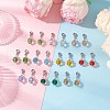 20Pcs 10 Colors Round Glass Pendants Decorations HJEW-JM03406-02-1