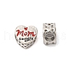 Mother's Day Rack Plating Alloy Enamel European Beads PALLOY-S189-53P-1