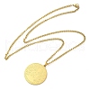304 Stainlessa Steel Curb Chain Pendant Necklaces NJEW-H034-04G-2