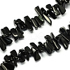 Natural Black Stone Bead Strands G-R191-05-1