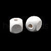 Spray Painted Wooden Beads WOOD-P021-01B-30-3