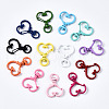 Spray Painted Eco-Friendly Alloy Swivel Snap Hooks Clasps PALLOY-T080-17-NR-2