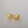 Round Ball Drawbench Brass Ear False Plugs for Women EJEW-G391-24B-G-1