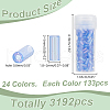 HOBBIESAY 120G 24 Styles Round Hole Glass Bugle Beads SEED-HY0001-22-2