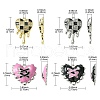 8Pcs 4 Style Valentine's Day Alloy Enamel Pendants FIND-FS0001-90-5