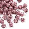 Polymer Clay Rhinestone Beads RB-H284-6MM-Half-223-1