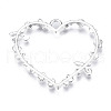 Rack Plating Alloy Open Back Bezel Pendants PALLOY-Q351-67S-FF-2