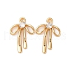 Brass Micro Pave Clear Cubic Zirconia Pendants KK-Z112-42G-1