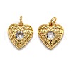 Brass Micro Pave Cubic Zirconia Pendants ZIRC-O039-09G-1