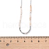 Faceted Round Natural Sunstone Beaded Necklaces NJEW-A045-05P-5