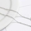 925 Sterling Silver Singapore Chain Necklace STER-BB71691-B-2