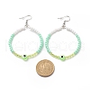 Resin Evil Eye & Acrylic Beaded Big Ring Dangle Earrings EJEW-JE04999-04-4