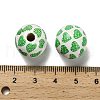 St. Patrick's Day Series Printed Schima Wood European Beads WOOD-V002-01J-3