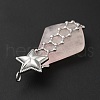Natural Rose Quartz Pendants G-G870-03P-4
