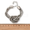 Iron Shake Chain Knotted Bracelets for Women BJEW-U042-01P-2