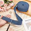 Synthetic Cotton Denim Ribbons for Bow Making SRIB-WH0011-270E-3