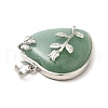 Heart Natural Green Aventurine Pendants X-GP356-2-3