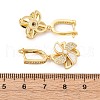 Windmill Brass Micro Pave Clear Cubic Zirconia Hoop Earrings KK-D363-16G-3