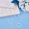 BENECREAT 24Pcs 2 Colors Brass Linking Rings KK-BC0012-91-4