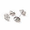 Non-Tarnish 304 Stainless Steel Flower Stud Earrings for Women EJEW-C004-07P-2