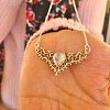 Hollow Triangle Alloy & White Synthetic Opal Pendant Necklaces for Women FS-WG91181-01-2
