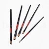 Wooden Paint Brushes Pens Sets AJEW-L074-03-2