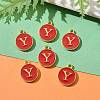 Golden Plated Alloy Enamel Charms X-ENAM-S118-03Y-5