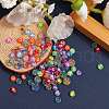 1000Pcs 10 Styles Transparent Frosted Acrylic Beads sgOACR-SZ0001-13-7