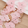 Double Layer Polyester Flower Lace Ribbons DIY-WH0656-60B-1