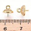 Brass Micro Pave Clear Cubic Zirconia Peg Bails KK-N254-173G-3