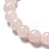 Natural Pink Mangano Calcite Beads Stretch Bracelet for Women BJEW-JB06715-5