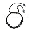4Pcs 4 Colors Baking Painted Glass Round Beads Braided Bead Bracelets BJEW-JB11974-3