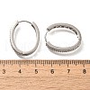 Brass Cubic Zirconia Hoop Earrings EJEW-M048-05P-5