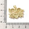 Rack Plating Brass Micro Pave Cubic Zirconia with Synthetic Opal Pendants KK-D088-15G-4