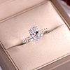 925 Sterling Silver Micro Pave Cubic Zirconia Finger Rings for Women KK5003-3-1