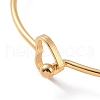 201 Stainless Steel Hollow Out Heart Bangle BJEW-P285-01G-3