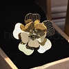 Flower 304 Stainless Steel Adjustable Finger Rings for Women FS-WGB09C1-01-3