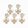 Brass Micro Pave Cubic Zirconia Pendants KK-S359-009-RS-1