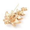 Christmas Tree Theme Zinc Alloy with Rhinestone Brooches JEWB-B018-02G-03-2