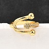 Brass Micro Pave Cubic Zirconia Cuff Rings RJEW-D308-03G-D-1
