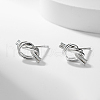 S925 Sterling Silver Knot Stud Earrings MU4772-1