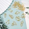 Olycraft 20Pcs 10 Style Alloy Open Back Bezel Big Pendants FIND-OC0001-57-5