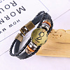 Imitation Leather Cord Triple Layer Multi-strand Bracelets WG0B1A2-05-1