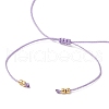 Natural Round Amethyst Beads Braided Bead Bracelets for Women BJEW-JB11655-04-4