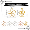 SUNNYCLUE 100Pcs 5 Colors Tibetan Style Alloy Pendants FIND-SC0009-47-2