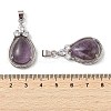 Natural Amethyst Pendants G-A095-02P-02-3