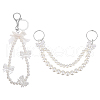 Beebeecraft 2Pcs 2 Styles ABS Plastic Pearl Pendant Decorations AJEW-BBC0002-34-1