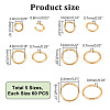 AHADERMAKER 300Pcs 5 Styles Brass Jump Rings KK-GA0001-60-2