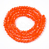 Opaque Solid Color Imitation Jade Glass Beads Strands EGLA-A039-P2mm-D03-3